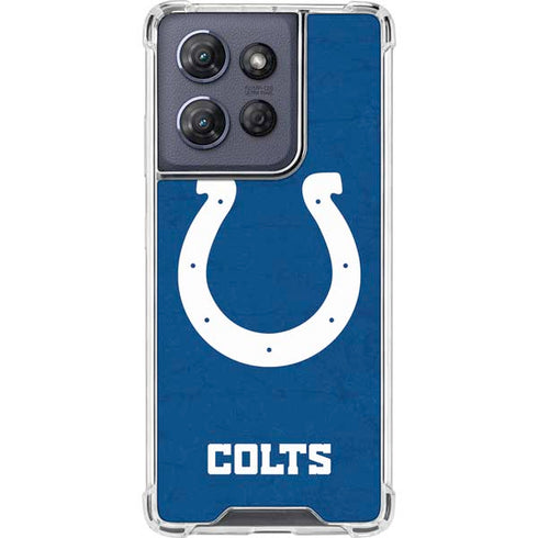 NFL Indianapolis Colts Distressed Moto G 5G (2025) Clear Case
