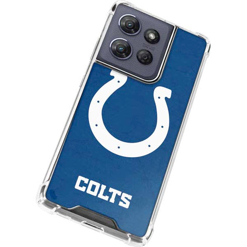 NFL Indianapolis Colts Distressed Moto G 5G (2025) Clear Case