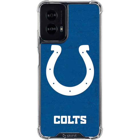 NFL Indianapolis Colts Distressed Moto G Power 5G (2024) Clear Case