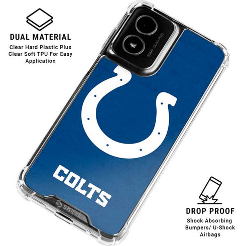 NFL Indianapolis Colts Distressed Moto G Power 5G (2024) Clear Case