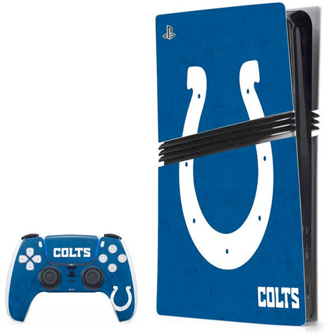 NFL Indianapolis Colts Distressed PS5 Pro Bundle Skin