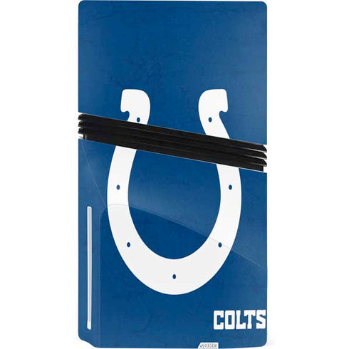 NFL Indianapolis Colts Distressed PS5 Pro Disk Console Skin