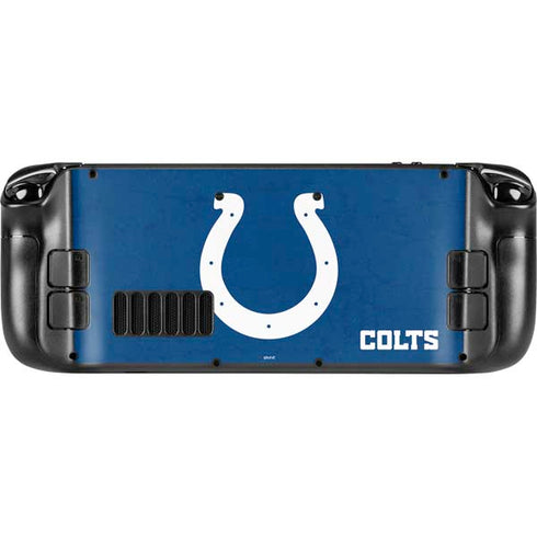 NFL Indianapolis Colts Distressed Steam Deck Handheld Gaming Computer OLED Skin