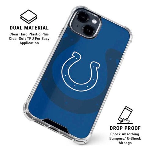 NFL Indianapolis Colts Double Vision iPhone 15 Clear Case