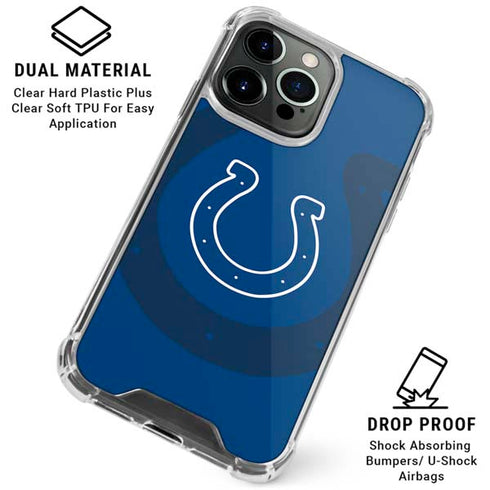 NFL Indianapolis Colts Double Vision iPhone 16 Pro Clear Case