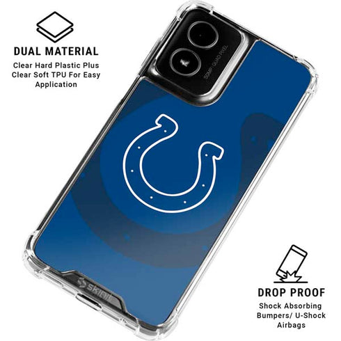 NFL Indianapolis Colts Double Vision Moto G Power 5G (2024) Clear Case