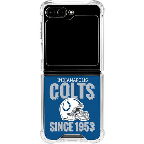 NFL Indianapolis Colts Helmet Galaxy Z Flip6 Clear Case