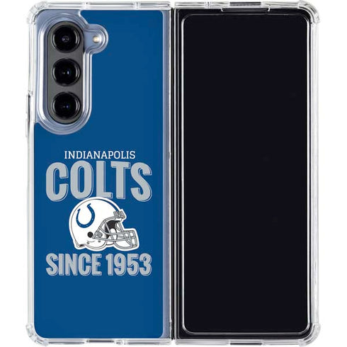 NFL Indianapolis Colts Helmet Galaxy Z Fold5 5G Clear Case