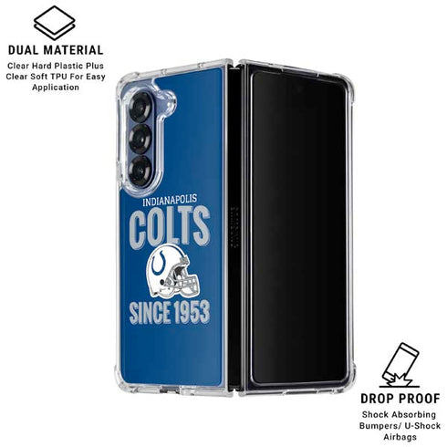 NFL Indianapolis Colts Helmet Galaxy Z Fold6 Clear Case
