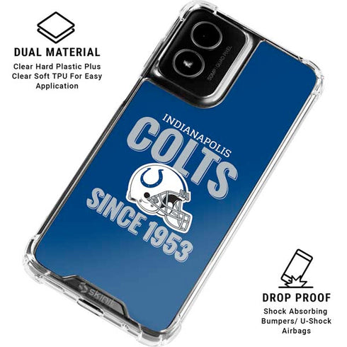 NFL Indianapolis Colts Helmet Moto G Power 5G (2024) Clear Case