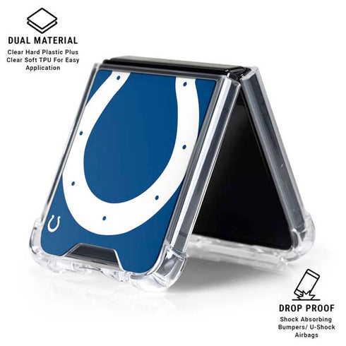 NFL Indianapolis Colts Large Logo Galaxy Z Flip6 Clear Case