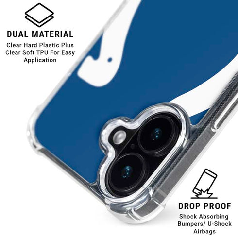 NFL Indianapolis Colts Large Logo iPhone 16 Plus Clear Case