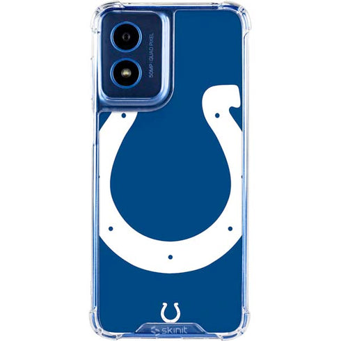 NFL Indianapolis Colts Large Logo Moto G Play 4G (2024) Clear Case