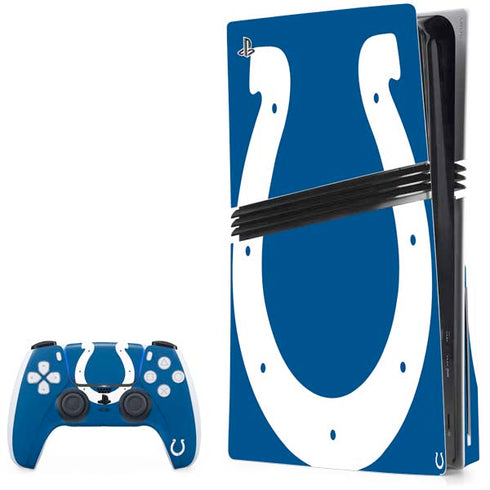 NFL Indianapolis Colts Large Logo PS5 Pro Disk Bundle Skin