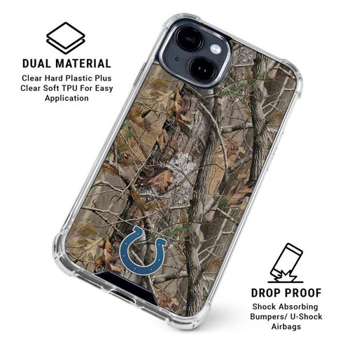 NFL Indianapolis Colts Realtree AP Camo iPhone 15 Clear Case