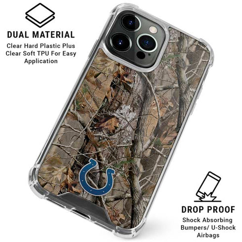 NFL Indianapolis Colts Realtree AP Camo iPhone 16 Pro Max Clear Case
