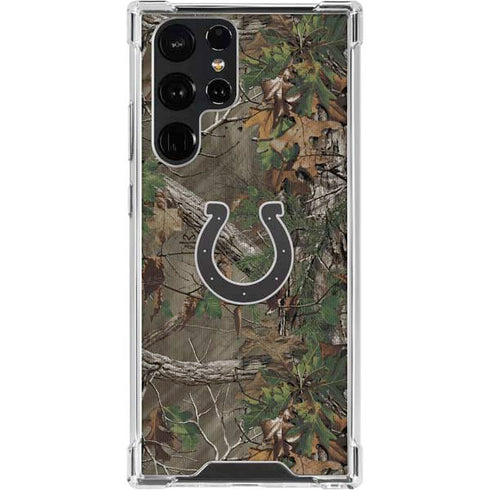 NFL Indianapolis Colts Realtree Xtra Green Camo Galaxy S23 Ultra Clear Case