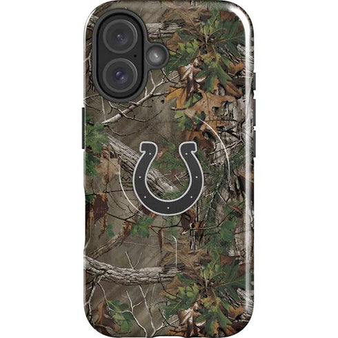 NFL Indianapolis Colts Realtree Xtra Green Camo iPhone 16 Plus Magsafe Impact Case