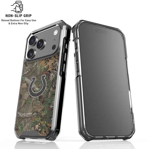 NFL Indianapolis Colts Realtree Xtra Green Camo iPhone 18 Pro Clear Case