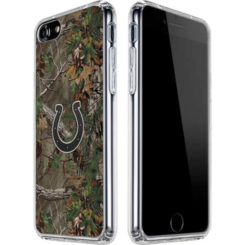 NFL Indianapolis Colts Realtree Xtra Green Camo iPhone SE (2nd & 3rd Gen) Clear Case