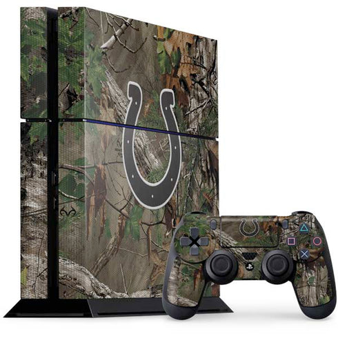 NFL Indianapolis Colts Realtree Xtra Green Camo PS4 Console and Controller Bundle Skin