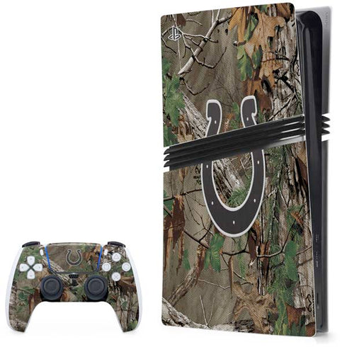 NFL Indianapolis Colts Realtree Xtra Green Camo PS5 Pro Bundle Skin