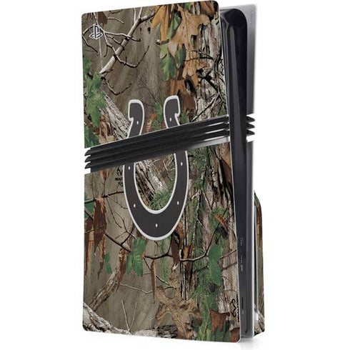 NFL Indianapolis Colts Realtree Xtra Green Camo PS5 Pro Disk Console Skin
