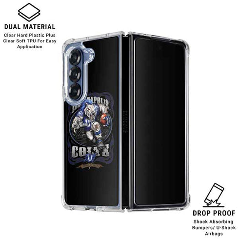 Liquid Blue NFL Indianapolis Colts Running Back Galaxy Z Fold6 Clear Case