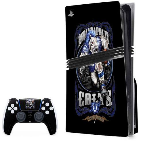 Liquid Blue NFL Indianapolis Colts Running Back PS5 Pro Disk Bundle Skin