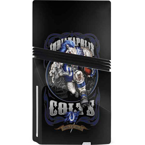 Liquid Blue NFL Indianapolis Colts Running Back PS5 Pro Disk Bundle Skin