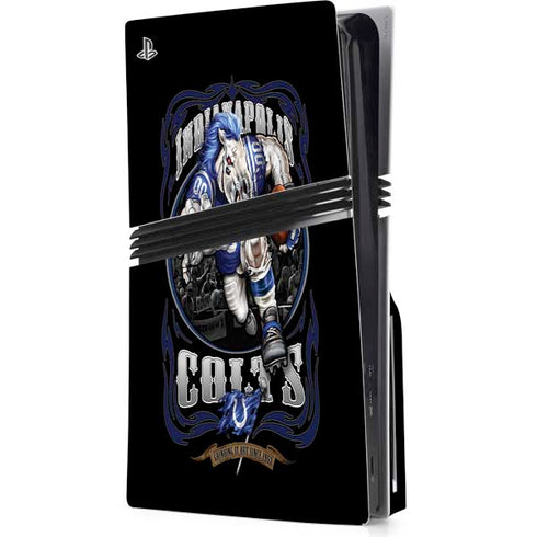Liquid Blue NFL Indianapolis Colts Running Back PS5 Pro Disk Console Skin