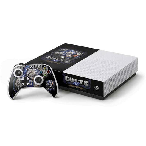 Liquid Blue NFL Indianapolis Colts Running Back Xbox One S All-Digital Edition Bundle Skin