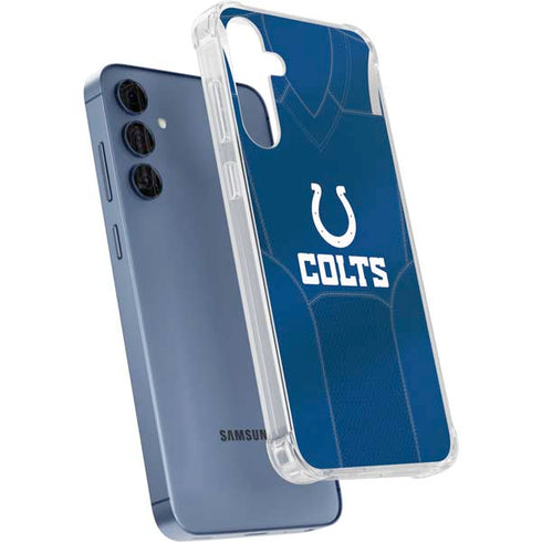 NFL Indianapolis Colts Team Jersey Galaxy A55 5G Clear Case