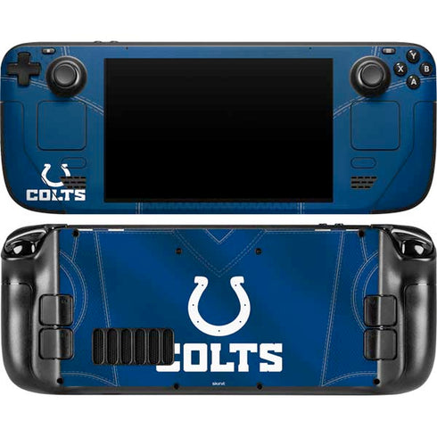 NFL Indianapolis Colts Team Jersey Steam Deck Handheld Gaming Computer OLED Skin
