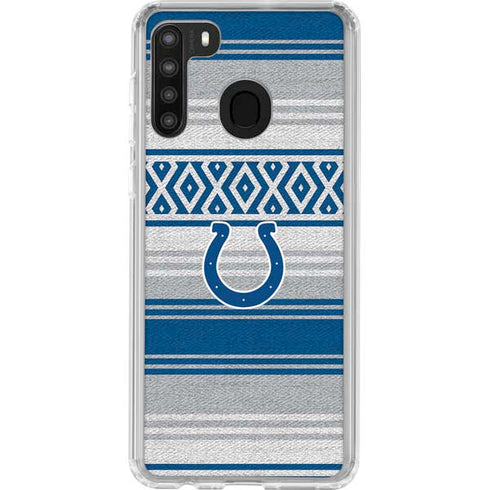 NFL Indianapolis Colts Trailblazer Galaxy A21 Clear Case