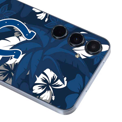 NFL Indianapolis Colts Tropical Print Galaxy A55 5G Skin