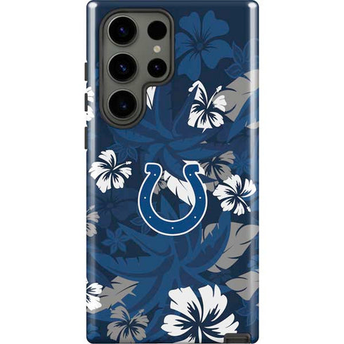 NFL Indianapolis Colts Tropical Print Galaxy S23 Ultra Pro Case