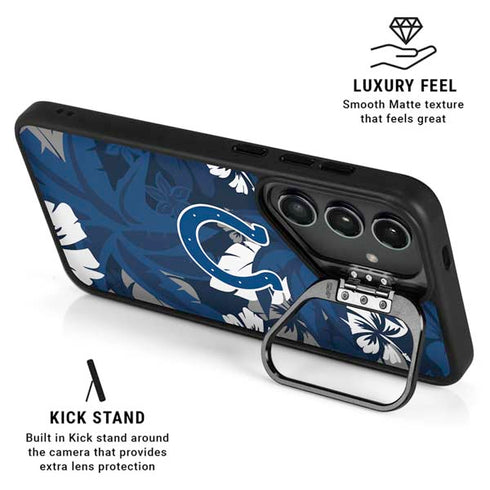 NFL Indianapolis Colts Tropical Print Galaxy S24 Ultra Kickstand Case