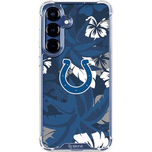 NFL Indianapolis Colts Tropical Print Galaxy S25 Clear Case