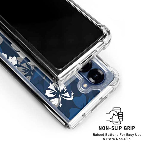 NFL Indianapolis Colts Tropical Print Galaxy Z Fold6 Clear Case