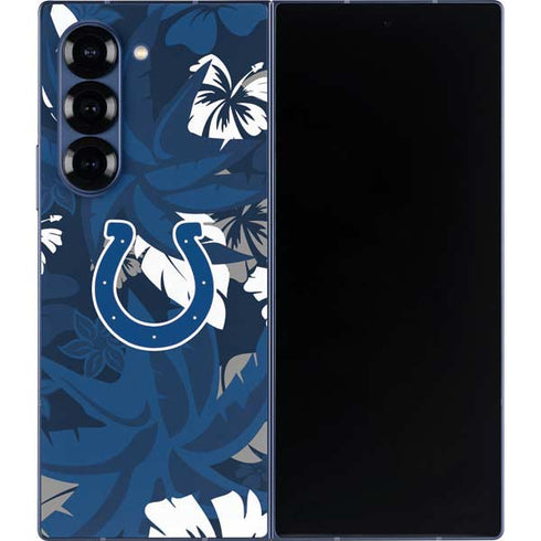 NFL Indianapolis Colts Tropical Print Galaxy Z Fold6 Skin