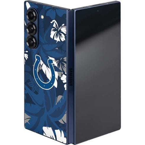 NFL Indianapolis Colts Tropical Print Galaxy Z Fold6 Skin