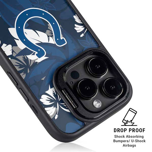 NFL Indianapolis Colts Tropical Print iPhone 14 Pro Max Kickstand Case