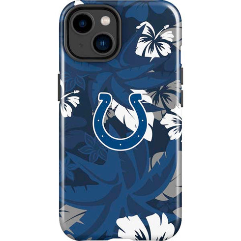 NFL Indianapolis Colts Tropical Print iPhone 15 Impact Case