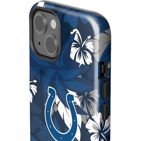 NFL Indianapolis Colts Tropical Print iPhone 15 Impact Case