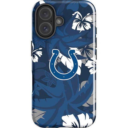 NFL Indianapolis Colts Tropical Print iPhone 16 Impact Case