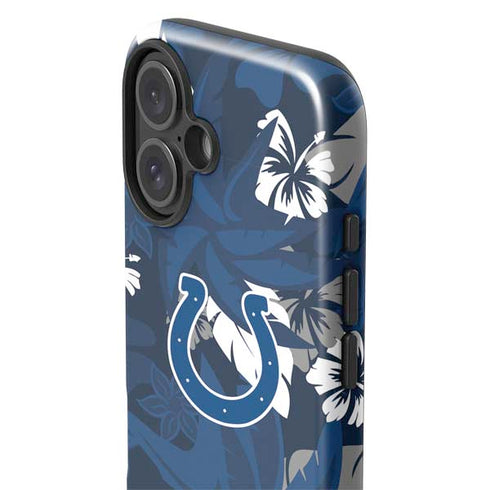 NFL Indianapolis Colts Tropical Print iPhone 16 Impact Case