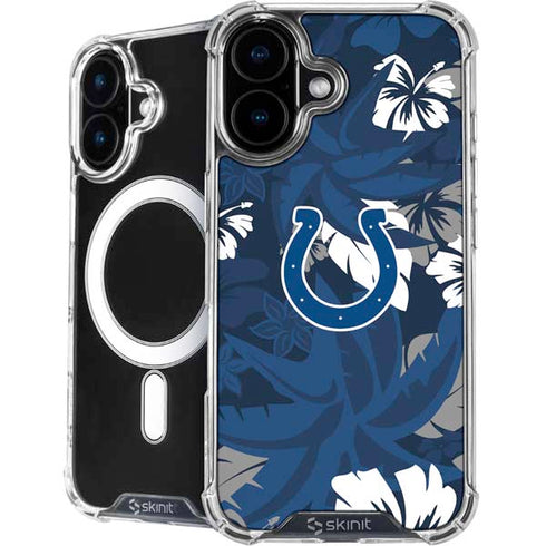 NFL Indianapolis Colts Tropical Print iPhone 16 MagSafe Case