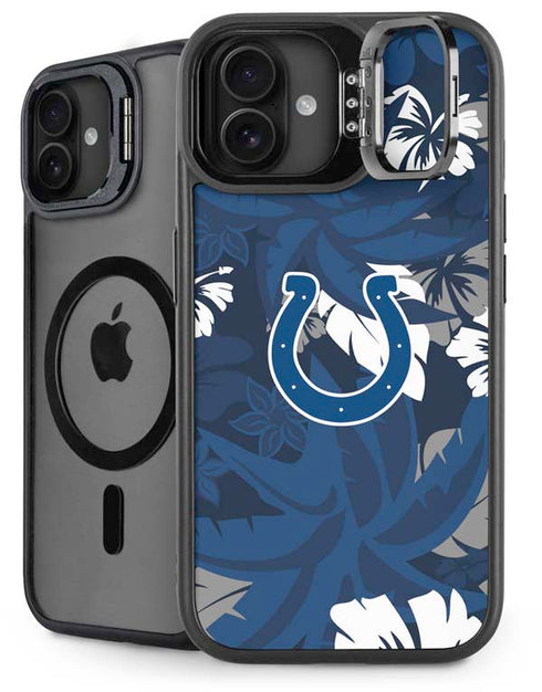 NFL Indianapolis Colts Tropical Print iPhone 16 Plus Kickstand Case