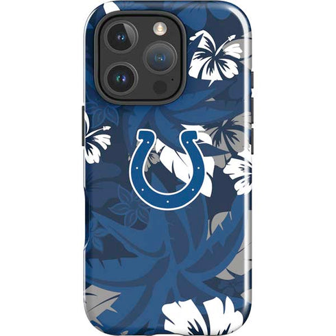 NFL Indianapolis Colts Tropical Print iPhone 16 Pro Impact Case